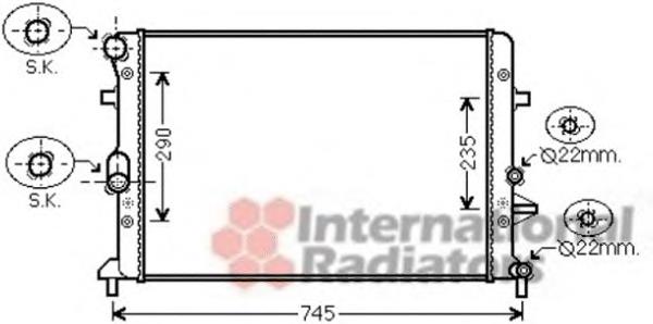 58002289 VAN Wezel radiador refrigeración del motor