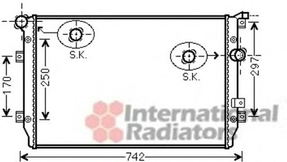 58002287 VAN Wezel radiador refrigeración del motor