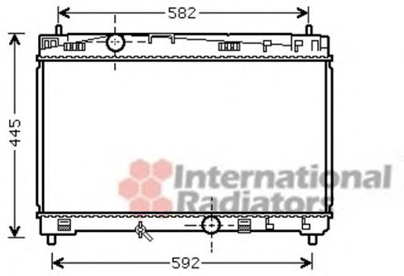 Radiador refrigeración del motor 53002489 VAN Wezel