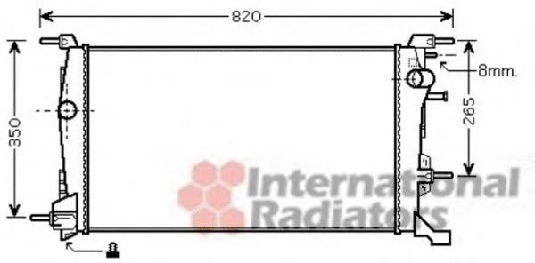 43002410 VAN Wezel radiador refrigeración del motor