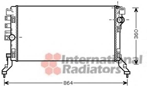 Radiador refrigeración del motor 43002419 VAN Wezel