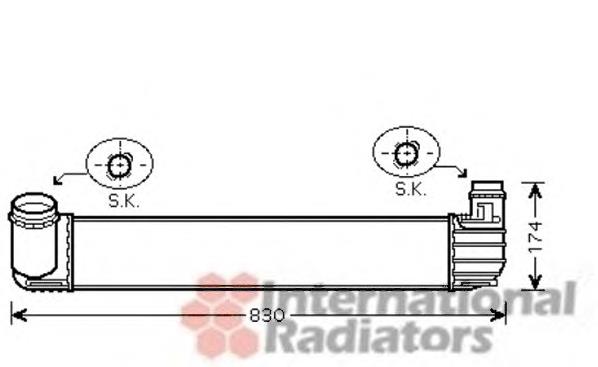 43004411 VAN Wezel radiador de aire de admisión