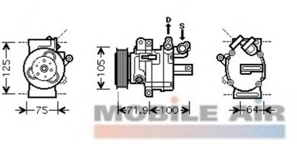 4000K317 VAN Wezel compresor de aire acondicionado