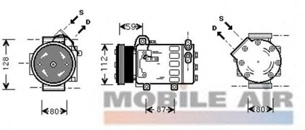 Compresor de aire acondicionado 4000K333 VAN Wezel