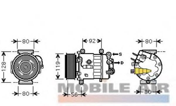 4000K320 VAN Wezel compresor de aire acondicionado