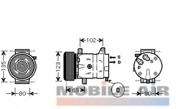 4300K404 VAN Wezel compresor de aire acondicionado