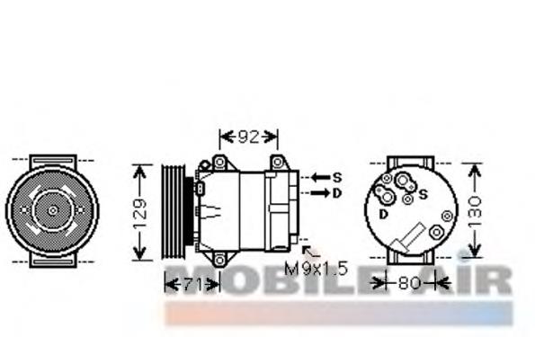 4300K441 VAN Wezel compresor de aire acondicionado