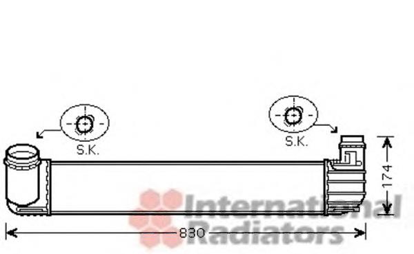 43004413 VAN Wezel radiador de aire de admisión