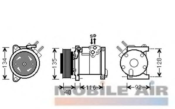 0700K102 VAN Wezel compresor de aire acondicionado