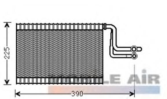 Evaporador, aire acondicionado 0600V365 VAN Wezel