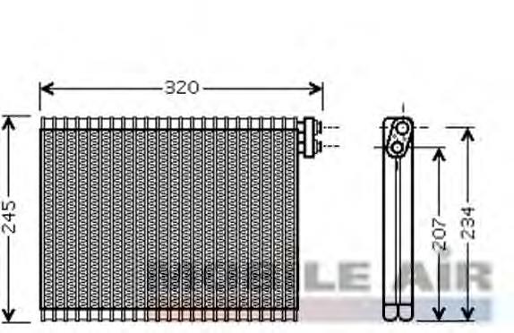 Evaporador, aire acondicionado 0600V339 VAN Wezel