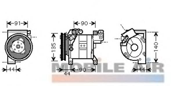 1300K322 VAN Wezel compresor de aire acondicionado