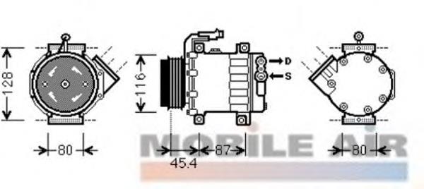 1700K366 VAN Wezel compresor de aire acondicionado