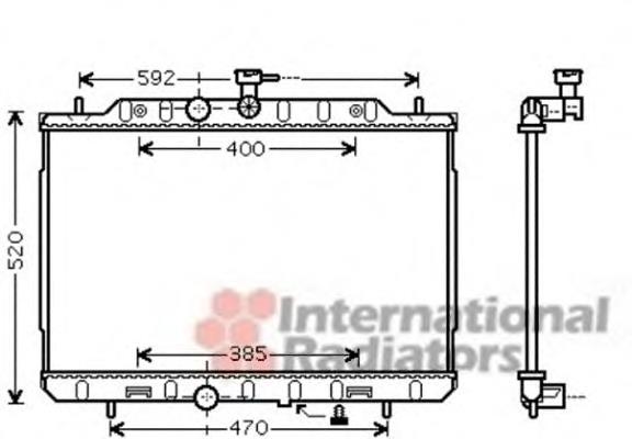 Radiador refrigeración del motor 13002291 VAN Wezel