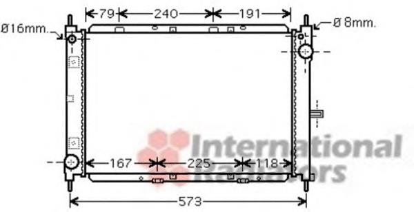 Radiador refrigeración del motor 13002260 VAN Wezel