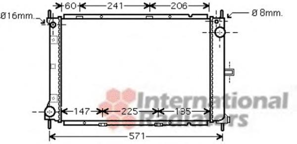 13002249 VAN Wezel radiador refrigeración del motor