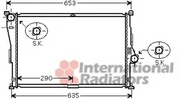 06002335 VAN Wezel radiador refrigeración del motor