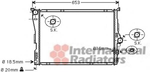 06002343 VAN Wezel radiador refrigeración del motor