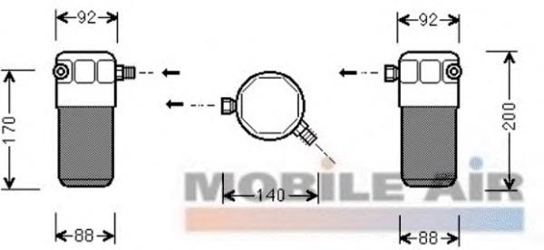 Receptor-secador del aire acondicionado 0300D303 VAN Wezel