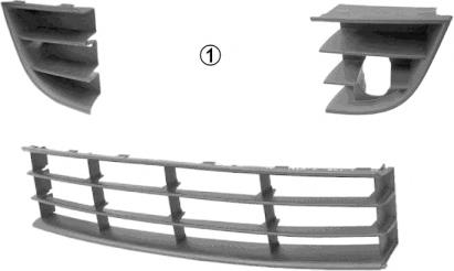 7623592 VAN Wezel rejilla de ventilación, parachoques trasero, derecha