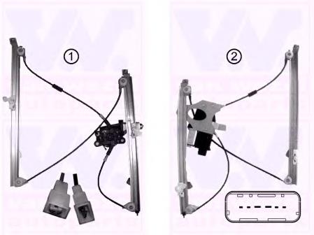 4331268 VAN Wezel mecanismo de elevalunas, puerta delantera derecha
