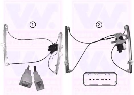 4332262 VAN Wezel mecanismo de elevalunas, puerta delantera derecha
