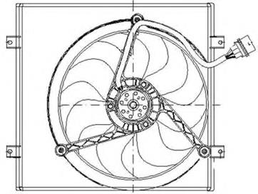 5827746 VAN Wezel difusor de radiador, ventilador de refrigeración, condensador del aire acondicionado, completo con motor y rodete