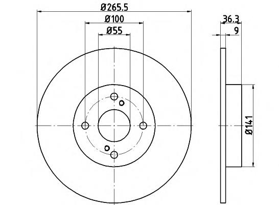 92169203 Textar disco de freno trasero