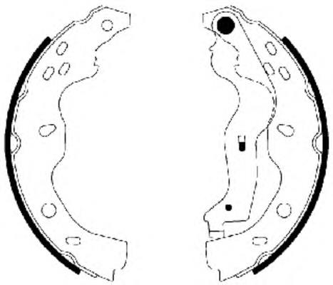 Juego de zapatas de frenos de tambor, con cilindros, completo S355I35 NPS