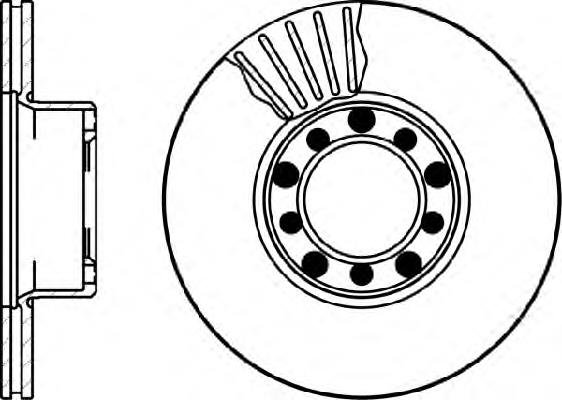 Freno de disco delantero 92009800 Textar