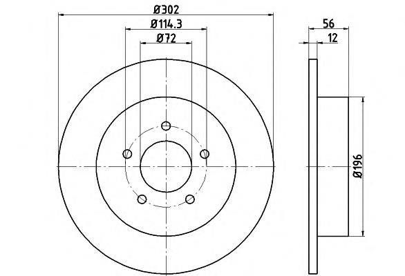 Disco de freno trasero CD8207S Bremsi