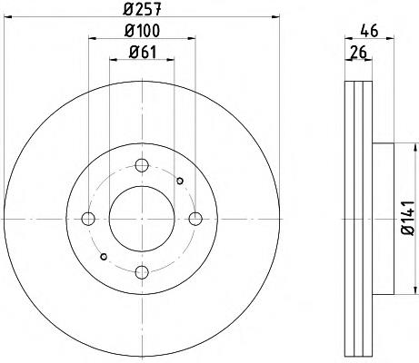 92096700 Textar freno de disco delantero