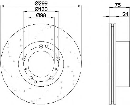 92100100 Textar disco de freno trasero