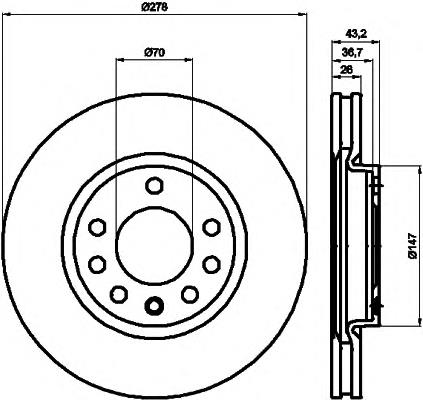 92156400 Textar freno de disco delantero