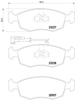 Pastillas de freno delanteras 2322702 Textar