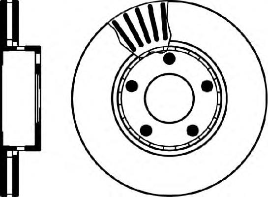 Freno de disco delantero 92068100 Textar