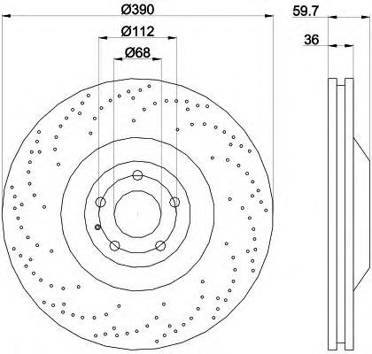 Freno de disco delantero 4F0615301L VAG