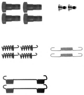 Kit de montaje, zapatas de freno traseras 1464002410 JP Group