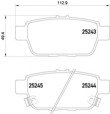 Pastillas de freno traseras 43022SJCA00 Honda