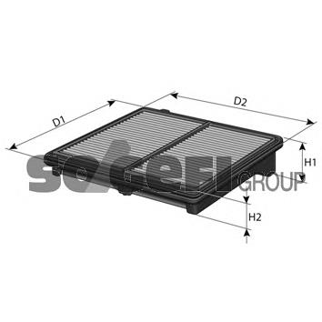 A1502 Purflux Filtro de aire de motor