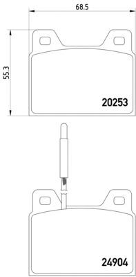 Pastillas de freno traseras 2025301 Textar