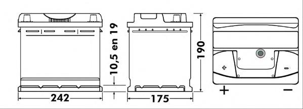 Batería de Arranque Exide Excell 62 ah 12 v B13 (EB621)