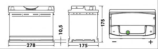 EA722 Exide Batería Start-Stop