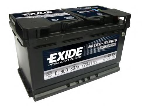Batería de Arranque Exide Maintenance 80 ah 12 v B13 (EL800)