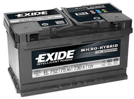 Batería de arranque Exide EL752 precio, desde 129,38 EUR