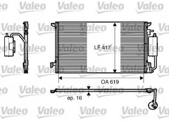 817809 VALEO Radiador de aire acondicionado