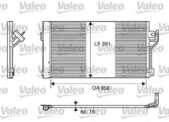 817842 VALEO Radiador de aire acondicionado