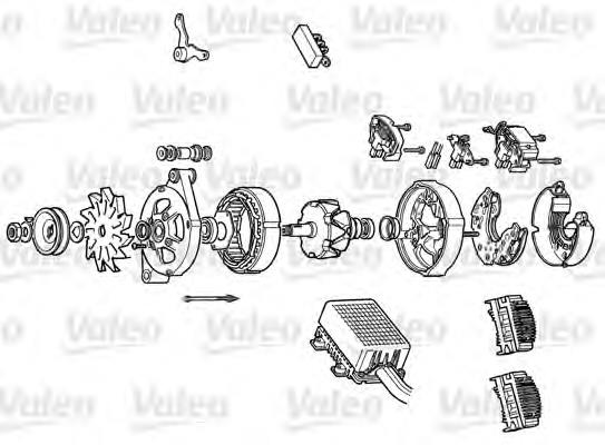 Alternador A14N135 VALEO