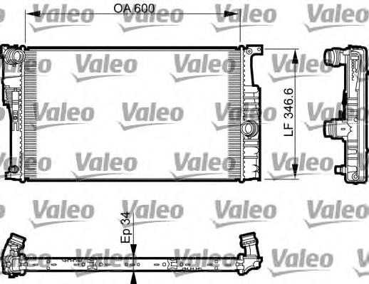 Radiador refrigeración del motor 735464 VALEO