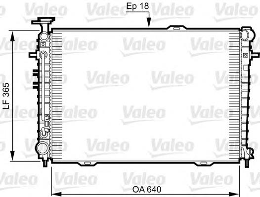 Radiador refrigeración del motor 735543 VALEO